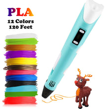 Charger l'image dans la galerie, Dikale 3D Printing Pen DIY 3D Pen Pencil 3D Drawing Pen Stift PLA Filament For Kid Child Education Creative Toys Birthday Gifts
