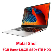Charger l'image dans la galerie, 15.6 Inch Intel i7 Laptop 8GB/16GB RAM 512GB 1TB HDD Metal Body1080P Windows 10 layout Keyboard Dual Band WiFi Gaming Laptop
