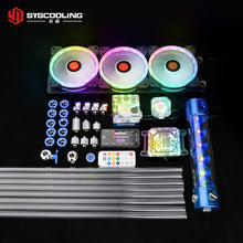 Charger l'image dans la galerie, Syscooling PC water cooling kit for AMD CPU PETG tube liquid cooling system RGB support