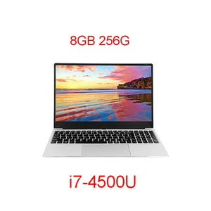 VORKE Notebook 15 Ultrathin SSD Laptop Intel Core i7-4500U  i5-8250U 15.6'' Screen 1920*1080 Windows 10 8GB DDR3 256GB SSD