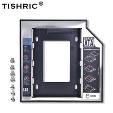 Charger l&#39;image dans la galerie, Tishric Aluminum/Plastic 9.5/12.7mm SATA 3.0 2.5&quot; Universal HDD Caddy Case Enclosure Adapter DVD HDD Hard  Box For CD Optibay

