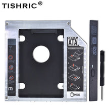 Charger l&#39;image dans la galerie, Tishric Aluminum/Plastic 9.5/12.7mm SATA 3.0 2.5&quot; Universal HDD Caddy Case Enclosure Adapter DVD HDD Hard  Box For CD Optibay
