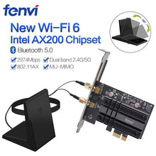 Charger l&#39;image dans la galerie, Dual band 2.4Gbps Wireless AX200NGW Network Wifi PCI-E 1X Card For Intel AX200 2.4G/5Ghz 802.11ac/ax Wi-fi Bluetooth 5.0 Adapter

