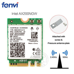 Dual band 2.4Gbps Wireless AX200NGW Network Wifi PCI-E 1X Card For Intel AX200 2.4G/5Ghz 802.11ac/ax Wi-fi Bluetooth 5.0 Adapter