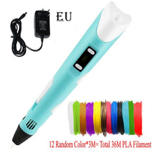 Charger l&#39;image dans la galerie, Dikale 3D Printing Pen DIY 3D Pen Pencil 3D Drawing Pen Stift PLA Filament For Kid Child Education Creative Toys Birthday Gifts
