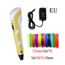 Charger l&#39;image dans la galerie, Dikale 3D Printing Pen DIY 3D Pen Pencil 3D Drawing Pen Stift PLA Filament For Kid Child Education Creative Toys Birthday Gifts
