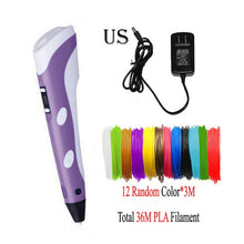 Charger l&#39;image dans la galerie, Dikale 3D Printing Pen DIY 3D Pen Pencil 3D Drawing Pen Stift PLA Filament For Kid Child Education Creative Toys Birthday Gifts
