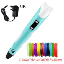 Charger l&#39;image dans la galerie, Dikale 3D Printing Pen DIY 3D Pen Pencil 3D Drawing Pen Stift PLA Filament For Kid Child Education Creative Toys Birthday Gifts
