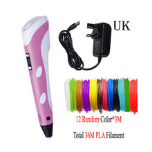 Charger l&#39;image dans la galerie, Dikale 3D Printing Pen DIY 3D Pen Pencil 3D Drawing Pen Stift PLA Filament For Kid Child Education Creative Toys Birthday Gifts
