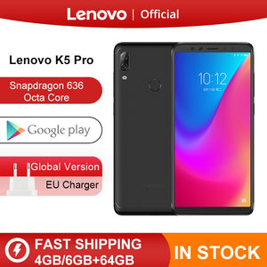 Original Global Version Lenovo K5 Pro 6GB RAM 64GB / 128GB Snapdragon 636 Octa Core Four Cameras 5.99 inch 4G LTE Smartphone