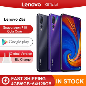 Global Version Lenovo Z5s Snapdragon 710 Octa Core 6GB 128GB SmartPhone Face ID 6.3 AI Triple Rear Camera  Android P Cellphone