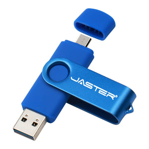 JASTER High Speed USB Flash Drive OTG Pen Drive 128gb 64gb Usb Stick 32gb 256gb Pendrive Flash Disk for Android SmartPhone/PC