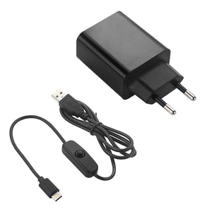 Raspberry Pi 4 B Power Adapter 5V 3A  Power Supply EU US Plug 1M Switch USB Cable Power Wire Charger for Raspberry Pi 4 Model B