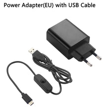 Charger l&#39;image dans la galerie, Raspberry Pi 4 B Power Adapter 5V 3A  Power Supply EU US Plug 1M Switch USB Cable Power Wire Charger for Raspberry Pi 4 Model B
