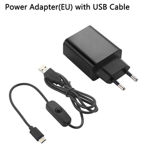 Raspberry Pi 4 B Power Adapter 5V 3A  Power Supply EU US Plug 1M Switch USB Cable Power Wire Charger for Raspberry Pi 4 Model B