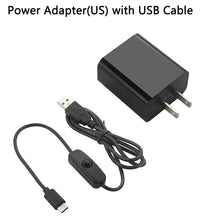 Charger l&#39;image dans la galerie, Raspberry Pi 4 B Power Adapter 5V 3A  Power Supply EU US Plug 1M Switch USB Cable Power Wire Charger for Raspberry Pi 4 Model B
