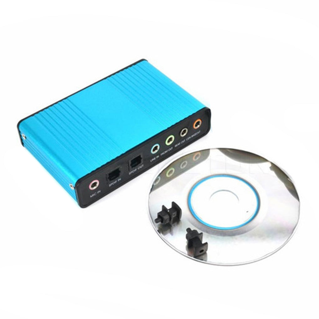 USB 6 Channel 5.1 / 7.1 Surround External Sound Card PC Laptop Desktop Tablet Audio Optical Adapter Card