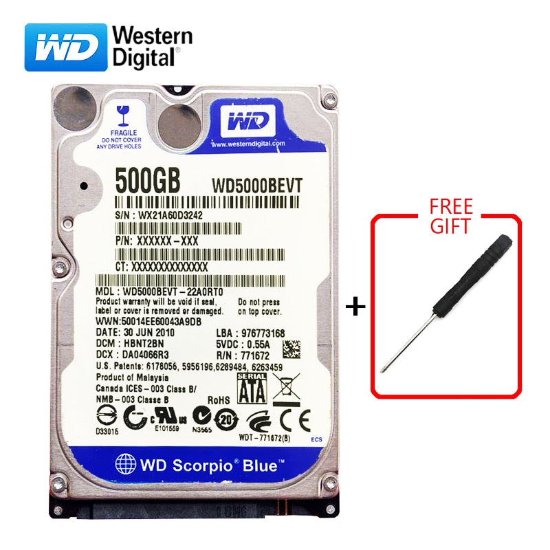 WD Brand 500Gb 2.5