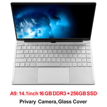 Charger l&#39;image dans la galerie, Metal Shell Intel 3867U Netbook 8GB 16GB RAM Windows 10 Laptop Fingerprint Unlock WiFi Backlit Keyboard with 32GB Flash Drive
