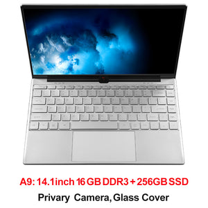 Metal Shell Intel 3867U Netbook 8GB 16GB RAM Windows 10 Laptop Fingerprint Unlock WiFi Backlit Keyboard with 32GB Flash Drive