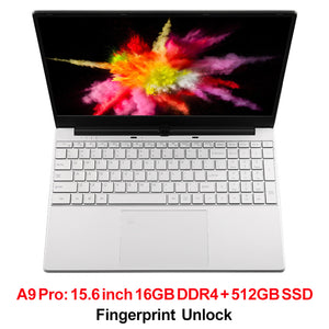Metal Shell Intel 3867U Netbook 8GB 16GB RAM Windows 10 Laptop Fingerprint Unlock WiFi Backlit Keyboard with 32GB Flash Drive