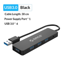 Charger l&#39;image dans la galerie, ORICO High Speed 4 Ports USB 3.0 HUB With Power Supply Port USB2.0 Splitter OTG Adapter for iMac Laptop Desktop Accessories
