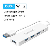 Charger l&#39;image dans la galerie, ORICO High Speed 4 Ports USB 3.0 HUB With Power Supply Port USB2.0 Splitter OTG Adapter for iMac Laptop Desktop Accessories
