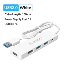 Charger l&#39;image dans la galerie, ORICO High Speed 4 Ports USB 3.0 HUB With Power Supply Port USB2.0 Splitter OTG Adapter for iMac Laptop Desktop Accessories
