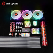 Charger l&#39;image dans la galerie, Syscooling PC water cooling kit for AMD CPU PETG tube liquid cooling system RGB support
