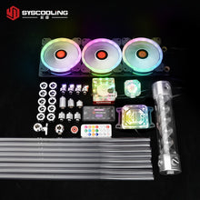 Charger l&#39;image dans la galerie, Syscooling PC water cooling kit for AMD CPU PETG tube liquid cooling system RGB support
