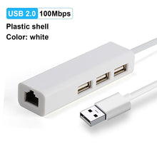 Charger l&#39;image dans la galerie, OFCCOM USB Ethernet USB 3.0 2.0 to RJ45 Hub 10/100/1000M Ethernet Adapter Network Card USB Lan For Macbook Windows
