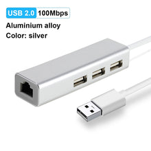 Charger l&#39;image dans la galerie, OFCCOM USB Ethernet USB 3.0 2.0 to RJ45 Hub 10/100/1000M Ethernet Adapter Network Card USB Lan For Macbook Windows

