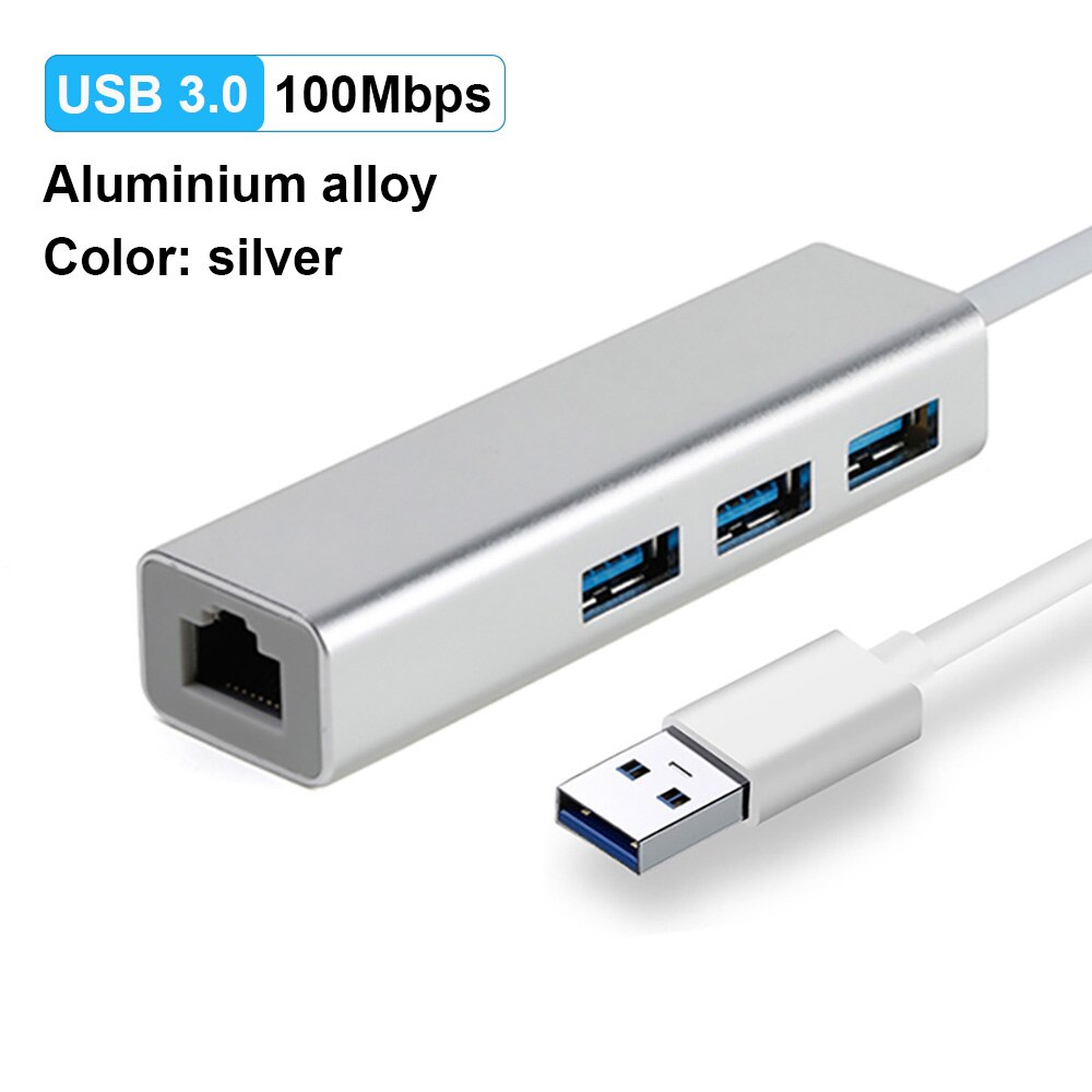 OFCCOM USB Ethernet USB 3.0 2.0 to RJ45 Hub 10/100/1000M Ethernet Adapter Network Card USB Lan For Macbook Windows