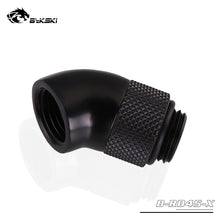 Charger l&#39;image dans la galerie, BYKSKI Black Glod Silver G1/4&#39;&#39; thread 45 degree Rotary Fitting Adapter Rotating 45 degrees water cooling Adaptors
