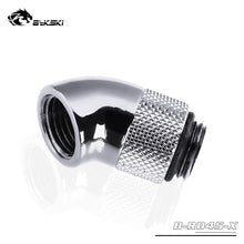 Charger l&#39;image dans la galerie, BYKSKI Black Glod Silver G1/4&#39;&#39; thread 45 degree Rotary Fitting Adapter Rotating 45 degrees water cooling Adaptors
