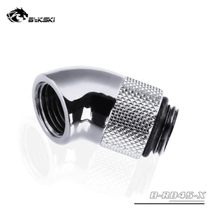 BYKSKI Black Glod Silver G1/4'' thread 45 degree Rotary Fitting Adapter Rotating 45 degrees water cooling Adaptors