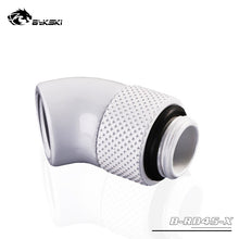 Charger l&#39;image dans la galerie, BYKSKI Black Glod Silver G1/4&#39;&#39; thread 45 degree Rotary Fitting Adapter Rotating 45 degrees water cooling Adaptors
