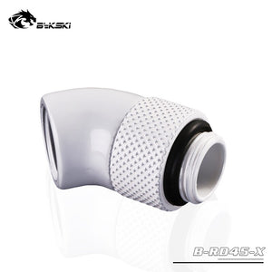 BYKSKI Black Glod Silver G1/4'' thread 45 degree Rotary Fitting Adapter Rotating 45 degrees water cooling Adaptors