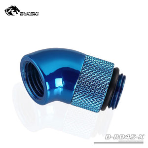 BYKSKI Black Glod Silver G1/4'' thread 45 degree Rotary Fitting Adapter Rotating 45 degrees water cooling Adaptors