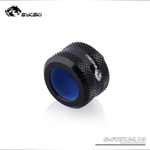 BYKSKI OD14mm Hard Tube Fitting Hand Compression Fitting G1/4'' Computer Accesspries Fitting use for acrylic tube