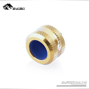 BYKSKI OD14mm Hard Tube Fitting Hand Compression Fitting G1/4'' Computer Accesspries Fitting use for acrylic tube
