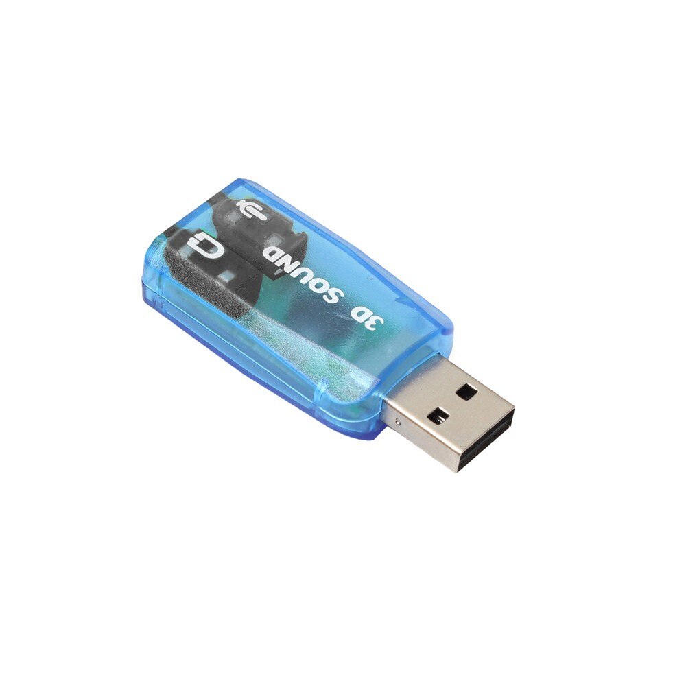 Hot-sale Audio Adapter 3D Sound card 5.1 USB To 3.5mm mic headphone Jack Stereo Headset 1 pc