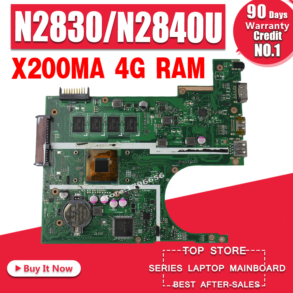 X200MA Motherboard REV2.1 For ASUS F200M X200M X200MA Laptop motherboard Mainboard N2830 N2840 4G RAM