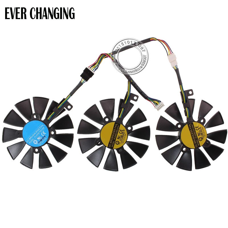 gpu VGA cooler graphics gtx1080 gtx980ti gtx1060 gtx1070 fan for ASUS STRIX GTX 1080/980Ti/1060/1070 Video cards cooling system