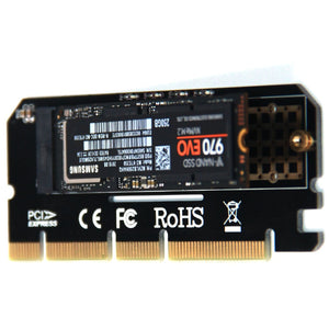 Expansion Card Led Full Speed PCI Express Network Computer Support M Key Adapter Interface M.2 NVMe SSD  To PCIE 3.0 X16