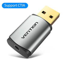 Charger l&#39;image dans la galerie, Vention USB Sound Card External USB Audio Interface  Soundcard Adapter 3.5mm For Laptop PS4 Headset Sound Card USB
