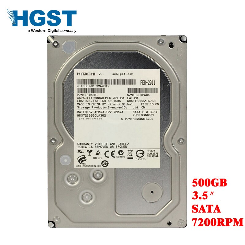 HGST 500GB desktop computer 3.5