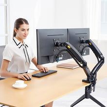 Charger l&#39;image dans la galerie, 2019 New NB F160 Dual Monitor Holder Full Motion Dual Arm Monitor Support 17-27 inch Monitor Mount Bracket Load 2-9 kgs each
