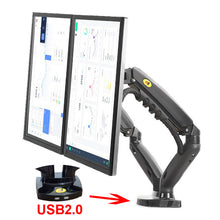 Charger l&#39;image dans la galerie, 2019 New NB F160 Dual Monitor Holder Full Motion Dual Arm Monitor Support 17-27 inch Monitor Mount Bracket Load 2-9 kgs each
