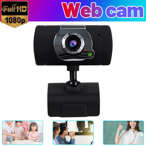 HD Webcam Camera HD Webcam Desktop Laptop USB Web Camera 1080P Web Cam CMOS Sensor with Built-in Microphone for Video Calling